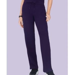 MANDALA NWOT Women's Size Petite Small Eggplant Cargo Scrub Pants